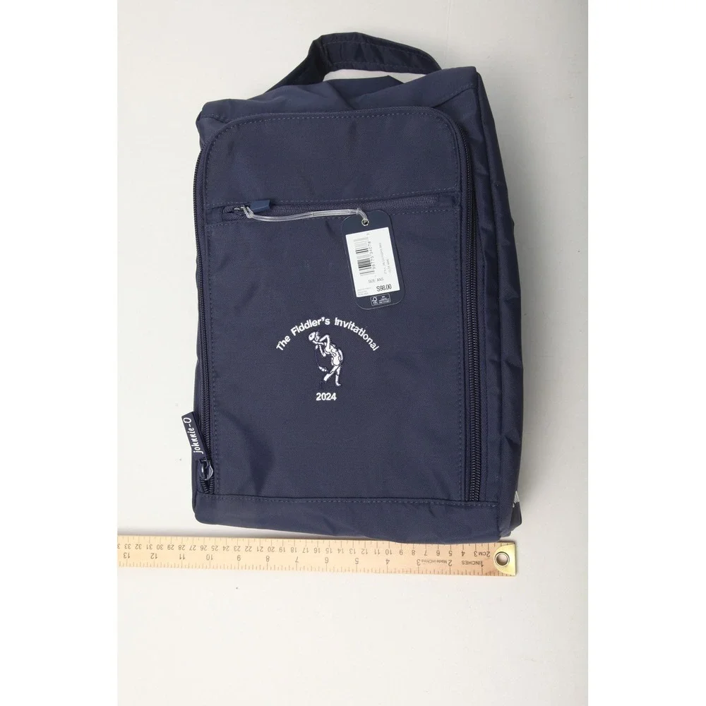 Johnnie-O The Fiddler's Invitational 2024 Navy Shoe Bag Travel Storage NWT